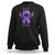 FxxK Anorexia Eating Disorder Purple Ribbon Mental Health Awareness Sweatshirt TS09 Black Printyourwear