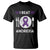 I Beat Anorexia Purple Ribbon Eating Disorder T Shirt TS09 Black Printyourwear