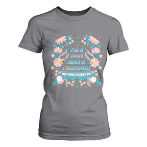 I'm A Mom And A Therapist T Shirt For Women Nothing Scares Me TS09 Charcoal Print Your Wear