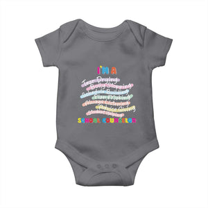 I'm A School Counselor Baby Onesie School Psychologist TS09 Charcoal Print Your Wear