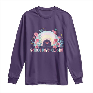 Mental Health School Psychologist Long Sleeve Shirt TS09 Purple Print Your Wear