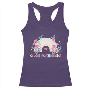 Mental Health School Psychologist Racerback Tank Top TS09 Purple Print Your Wear