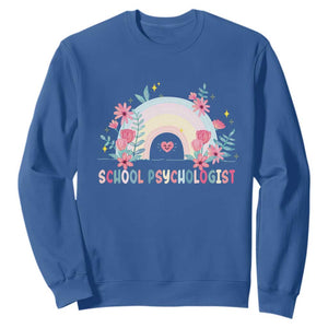 Mental Health School Psychologist Sweatshirt TS09 Royal Blue Print Your Wear