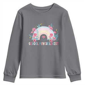Mental Health School Psychologist Youth Sweatshirt TS09 Charcoal Print Your Wear