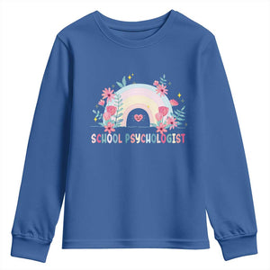 Mental Health School Psychologist Youth Sweatshirt TS09 Royal Blue Print Your Wear