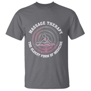 Massage Therapy T Shirt The Oldest Form of Healing Wellness Therapist TS09 Charcoal Print Your Wear