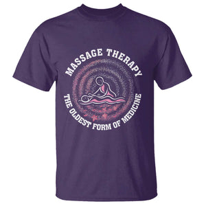 Massage Therapy T Shirt The Oldest Form of Healing Wellness Therapist TS09 Purple Print Your Wear