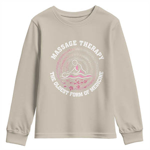 Massage Therapy Youth Sweatshirt The Oldest Form of Healing Wellness Therapist TS09 Sand Print Your Wear