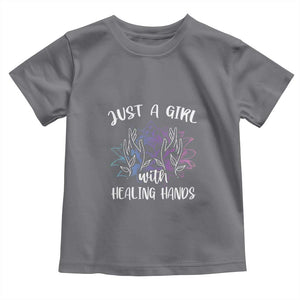 Masseuse Toddler T Shirt Just a Girl with Healing Hands Massage Therapy TS09 Charcoal Print Your Wear