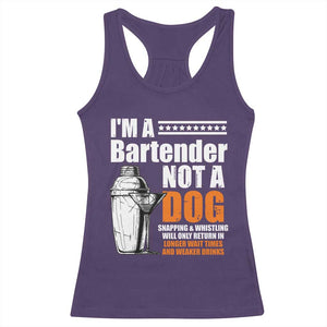 I'm A Bartender Not A Dog Racerback Tank Top TS09 Purple Print Your Wear