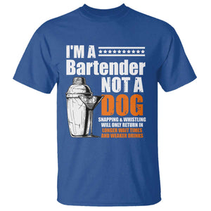 I'm A Bartender Not A Dog T Shirt TS09 Royal Blue Print Your Wear