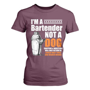 I'm A Bartender Not A Dog T Shirt For Women TS09 Maroon Print Your Wear