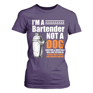 I'm A Bartender Not A Dog T Shirt For Women TS09 Purple Print Your Wear