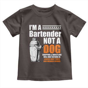 I'm A Bartender Not A Dog Toddler T Shirt TS09 Dark Chocolate Print Your Wear