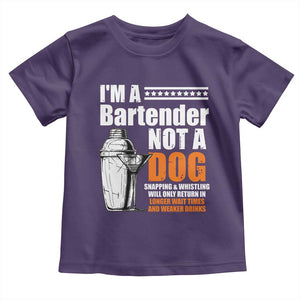 I'm A Bartender Not A Dog Toddler T Shirt TS09 Purple Print Your Wear