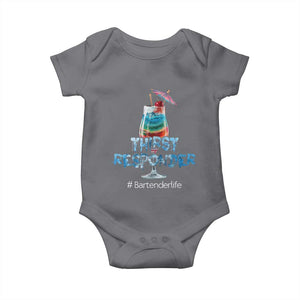 Funny Bartender Baby Onesie Thirst Responder Mixologists TS09 Charcoal Print Your Wear