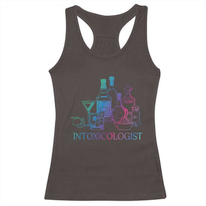 Funny Bartender Intoxicologist Racerback Tank Top TS09 Dark Chocolate Print Your Wear