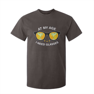 Funny Drinking At My Age I Need Glasses T Shirt For Kid TS09 Dark Chocolate Print Your Wear