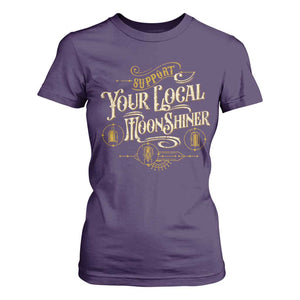 Moonshine T Shirt For Women Support Your Local Moonshiner Drinking TS09 Purple Print Your Wear