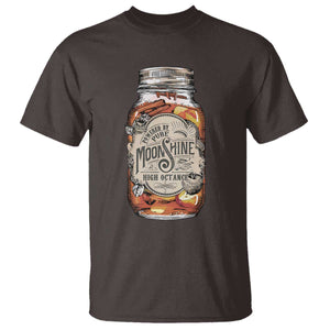 Drinking Powered By Pure Moonshine T Shirt TS09 Dark Chocolate Print Your Wear