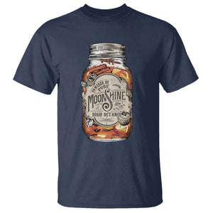 Drinking Powered By Pure Moonshine T Shirt TS09 Navy Print Your Wear