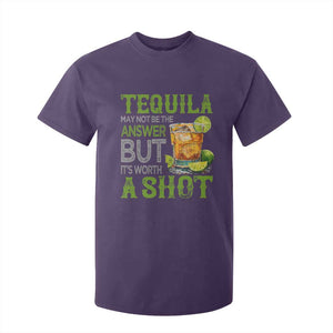 Tequila Lover T Shirt For Kid May Not Be The Answer But It's Worth A Shot Drinking TS09 Purple Print Your Wear