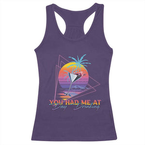 Funny You Had Me At Day Drinking Racerback Tank Top TS09 Purple Print Your Wear