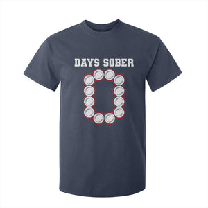 Funny Drinking T Shirt For Kid 0 Days Sober TS09 Navy Print Your Wear