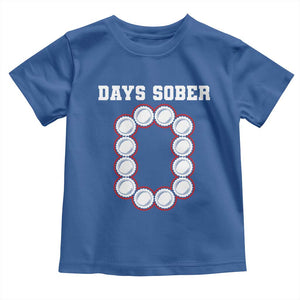 Funny Drinking Toddler T Shirt 0 Days Sober TS09 Royal Blue Print Your Wear
