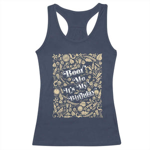 Funny Drinking Racerback Tank Top Beer Me It's My Birthday TS09 Navy Print Your Wear