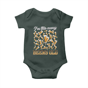 Funny Beer Lover 50th Birthday Baby Onesie I'm This Many Beers Old TS09 Print Your Wear