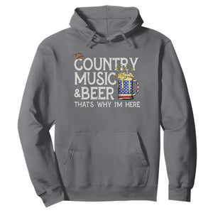 Funny Country Music And Beer Hoodie That's Why I'm Here TS09 Charcoal Print Your Wear