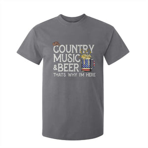 Funny Country Music And Beer T Shirt For Kid That's Why I'm Here TS09 Charcoal Print Your Wear