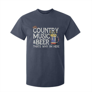 Funny Country Music And Beer T Shirt For Kid That's Why I'm Here TS09 Navy Print Your Wear