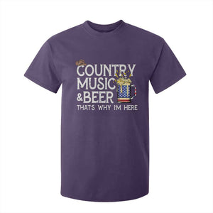 Funny Country Music And Beer T Shirt For Kid That's Why I'm Here TS09 Purple Print Your Wear