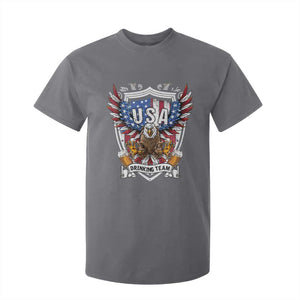 USA Drinking Team T Shirt For Kid TS09 Charcoal Print Your Wear