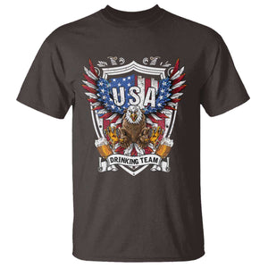 USA Drinking Team T Shirt TS09 Dark Chocolate Print Your Wear