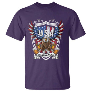 USA Drinking Team T Shirt TS09 Purple Print Your Wear