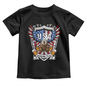 USA Drinking Team Toddler T Shirt TS09 Black Print Your Wear