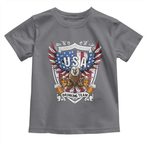 USA Drinking Team Toddler T Shirt TS09 Charcoal Print Your Wear