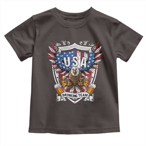 USA Drinking Team Toddler T Shirt TS09 Dark Chocolate Print Your Wear