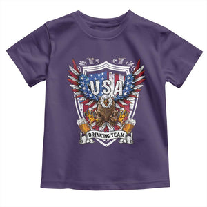 USA Drinking Team Toddler T Shirt TS09 Purple Print Your Wear