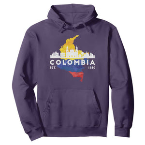 Colombian Pride Hoodie Colombia Est. 1810 TS09 Purple Print Your Wear