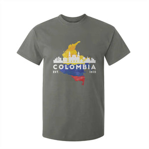 Colombian Pride T Shirt For Kid Colombia Est. 1810 TS09 Military Green Print Your Wear