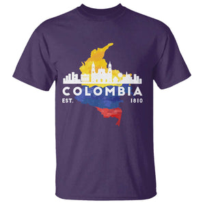 Colombian Pride T Shirt Colombia Est. 1810 TS09 Purple Print Your Wear