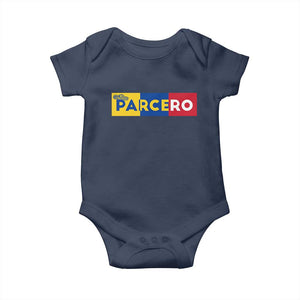 Funny Colombian Baby Onesie Parcero Colombia Slang Good Friend Buddy TS09 Navy Print Your Wear