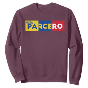 Funny Colombian Sweatshirt Parcero Colombia Slang Good Friend Buddy TS09 Maroon Print Your Wear