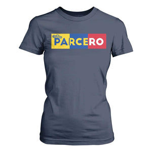 Funny Colombian T Shirt For Women Parcero Colombia Slang Good Friend Buddy TS09 Navy Print Your Wear