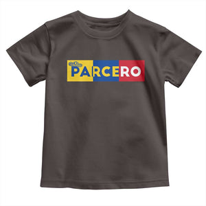Funny Colombian Toddler T Shirt Parcero Colombia Slang Good Friend Buddy TS09 Dark Chocolate Print Your Wear