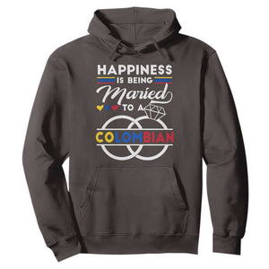 Happiness Is Being Married To A Colombian Hoodie TS09 Dark Chocolate Print Your Wear